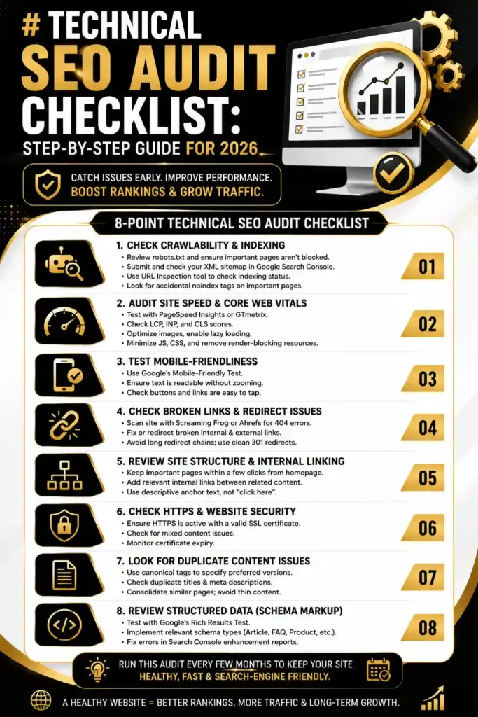 Technical SEO Audit Checklist | Complete Guide 2026  


